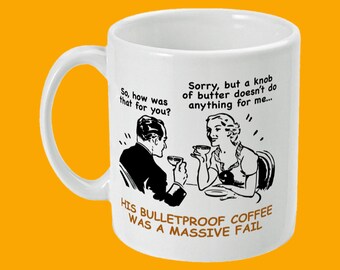 Limp dick knob of butter joke makes this coffee mug rise to the occasion