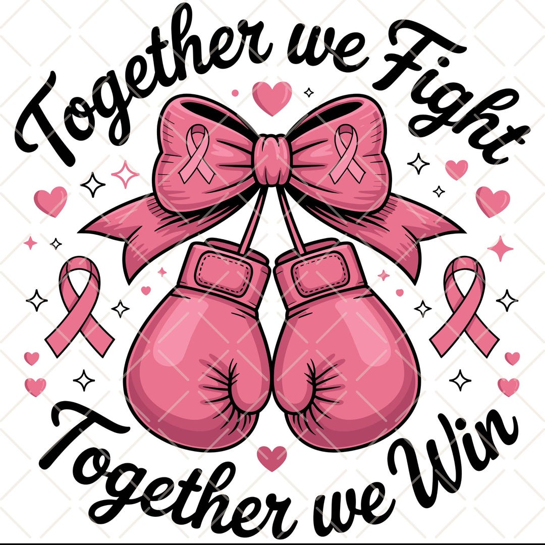 Breast Cancer Awareness PNG: Pink Boxing Gloves Ribbon (digital ...