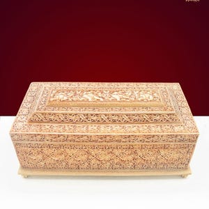 Handmade Jewelry Chest | Mughal-Inspired Heirloom Storage Box, Storage Chest, Trinket Box, Keepsake Box, Gift Box, Decorative Box