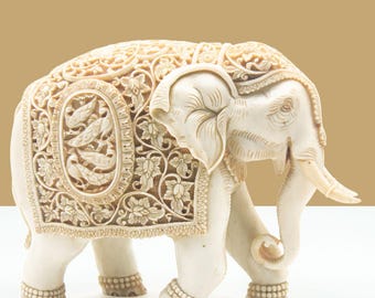 Handmade Resin Elephant Statue for Home Decor