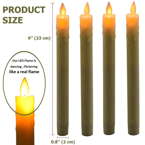 1PC Flickering Flameless Pillar Candles Light Moving Wick LED Timer Remote XMAS