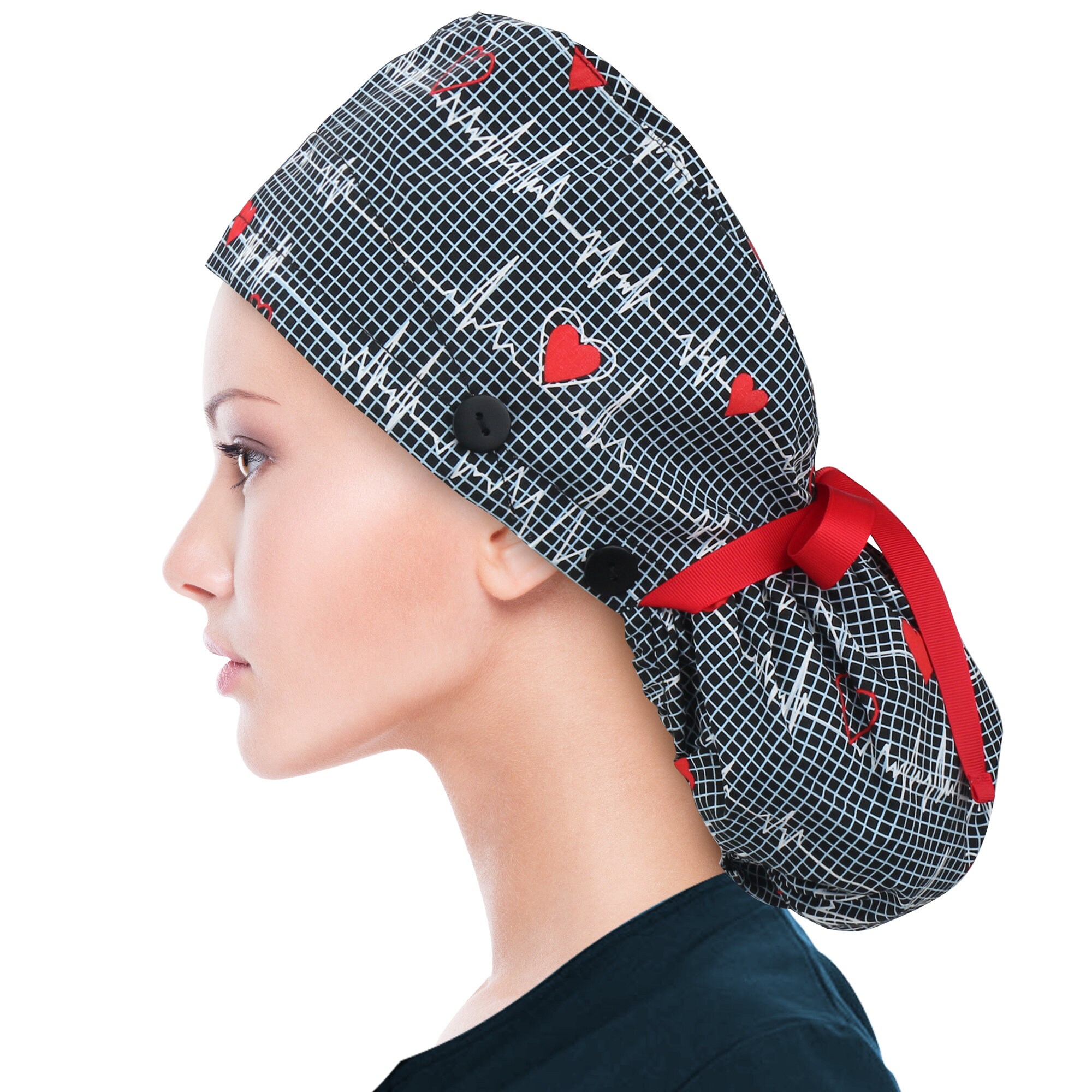Ponytail Scrub Caps for nurses Scrub Caps Women Long Hair Etsy
