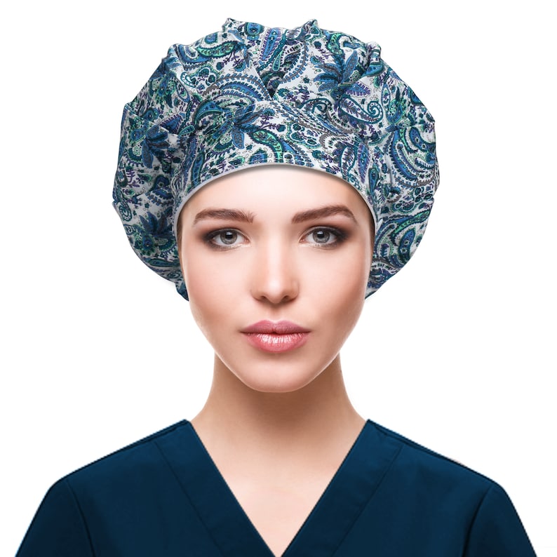 Scrub Hats Nurse Cap With Buttons Surgical Hat With Etsy