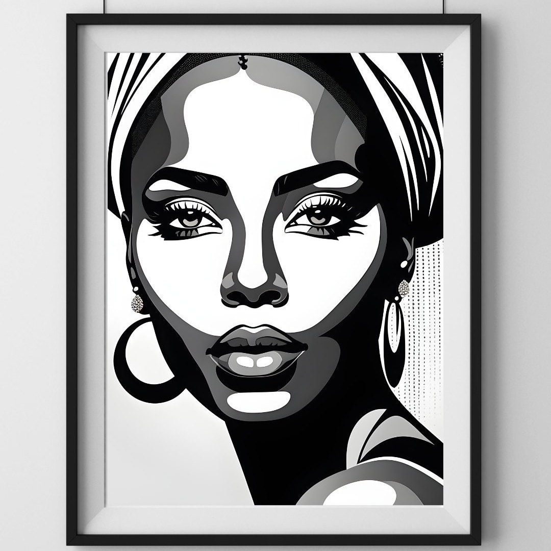 Melanated Wall Art, Black Woman Art, Black Girl Wall Art, Black History