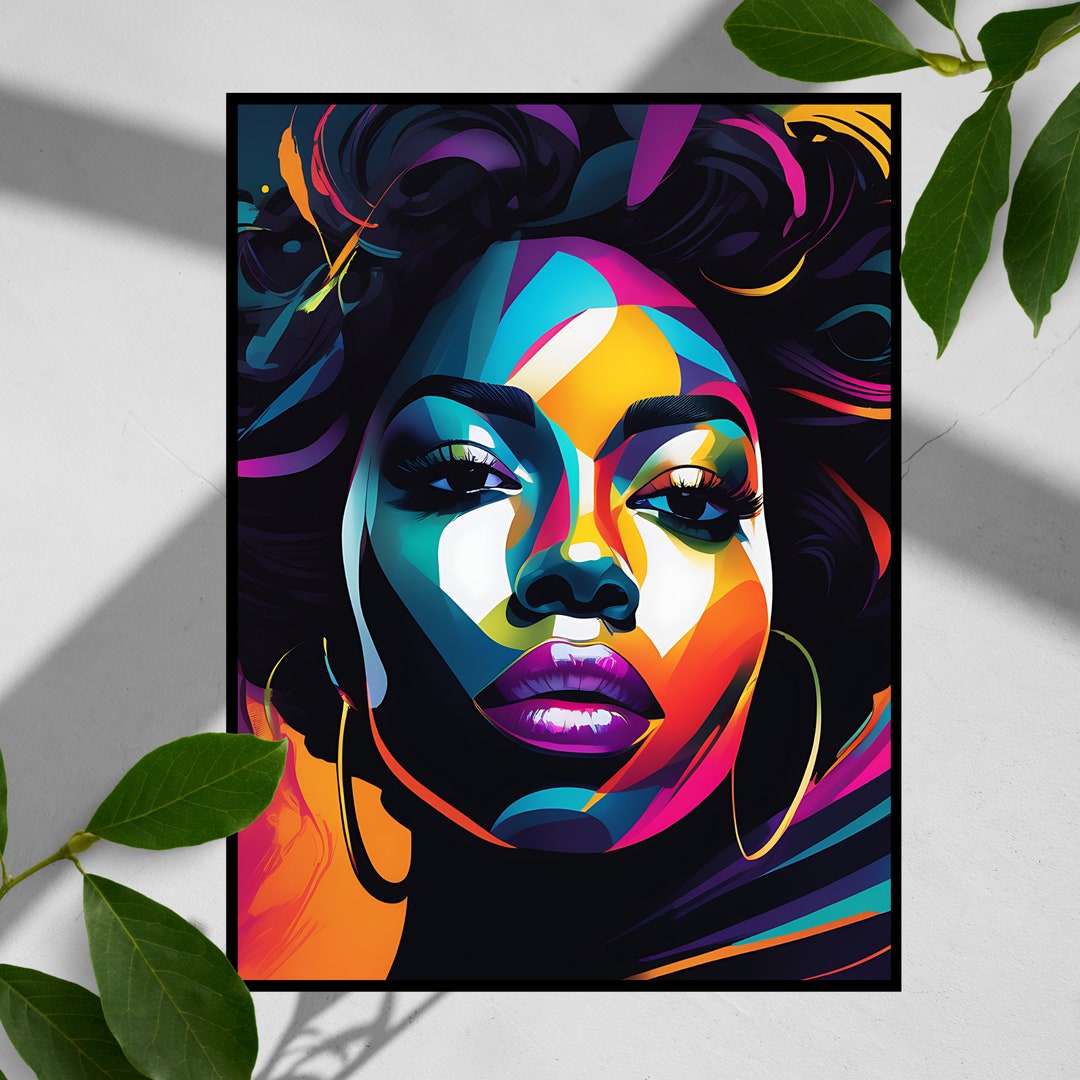 Melanated Wall Art, Black Woman Art, Black Girl Wall Art, Black History