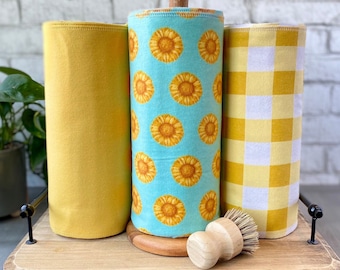Reusable Unpaper Towels, Paperless Towels, Eco Friendly,  Zero Waste Kitchen, Washable, Sustainable Living, Set of 12, Measures 12” x 11”