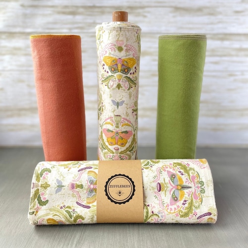 Love Our Planet 10 Reusable Unpaper Towels, Eco Friendly Kitchen Paper Roll Natural Cleaning Cloths Red Only 62654