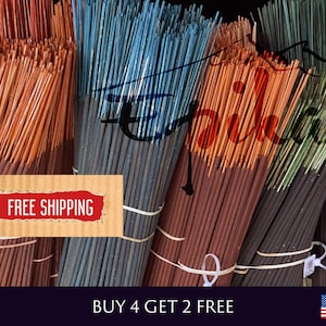 100 Incense Sticks - Exotic Blends - Bulk Handmade - Buy 4 Get 2 FREE - FREE SHIPPING