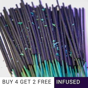 100 Bulk Incense Sticks (100% Natural) Herbal Resin & Essential Oil Infused - Buy 4 Get 2 FREE - Free Shipping