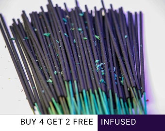 100 Incense Sticks (100% Natural) Herbal Resin & Essential Oil Infused - Buy 4 Get 2 FREE - Free Shipping