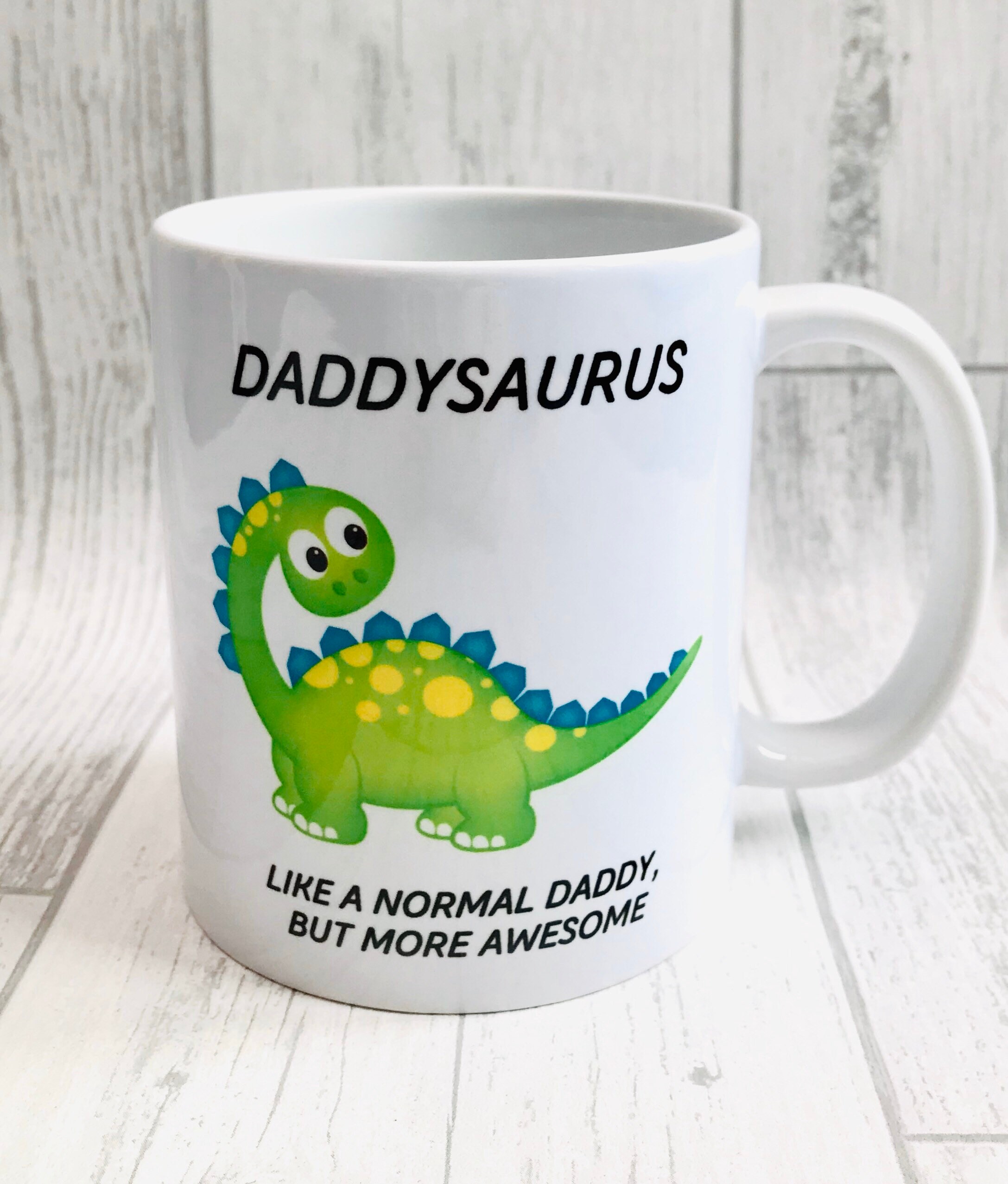 Daddy Dinosaur Mug Daddysaurus Mug Daddy Gifts Christmas Etsy