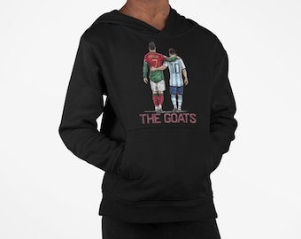 Football Legends Hoodie, Ronaldo and Messi, Kids and Adults