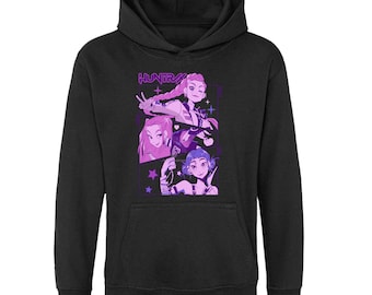 K-Pop Squad Hoodie – Anime Girl Graphic, Korean Pop Fan Gift