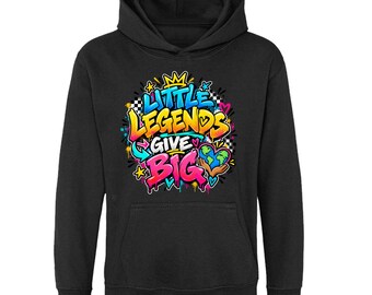 Little Legends Give Big Kids Hoodie, Graffiti Globe Pullover, Ages 5-13