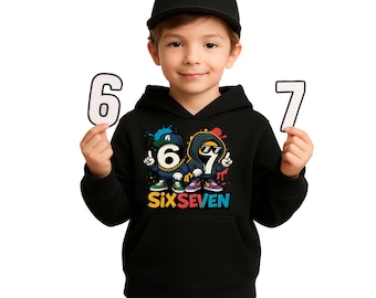 Hip Hop Style 67 Hoodie, Kids six seven hoodie, Christmas jumper day hoody, School Hoodie, Brain, Rot 67