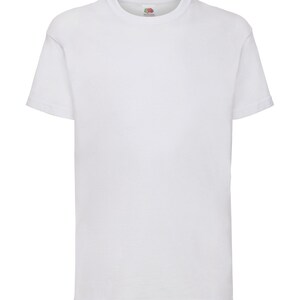 K&ouml;nnte beinhalten: Ein einfarbiges wei&szlig;es T-Shirt mit kurzen &Auml;rmeln und Rundhalsausschnitt.