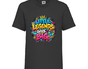 Little Legends Give Big Kids T-Shirt, Graffiti Globe Cotton Top, Ages 3-13