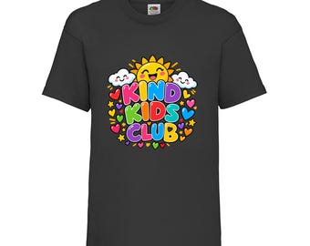 Kind Kids Club Kids T-Shirt, Sunshine and Hearts Cotton Top, Ages 3-13