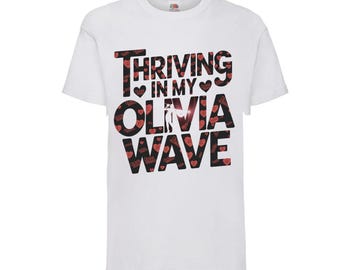 Kids Unisex 'Thriving in my Olivia Wave', Pop Music T-Shirt, Pop Singer Tour T-Shirt