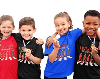 Kids Champions Walk T- Football Legends Walk 2025 Graphic Shirt for Boys Girls Gift Top Tee 3-13yrs