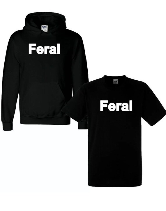 Kids 'Feral' Hoodie or T-shirt – Funny Slogan, Unisex Gamer Top