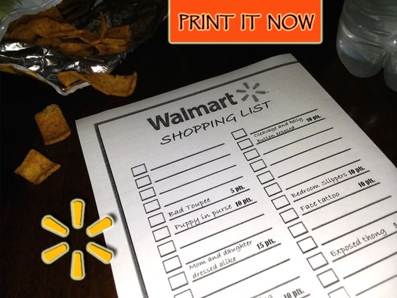 walmart grocery shopping list