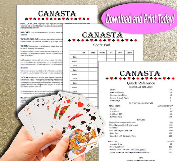 easy canasta rules for two players