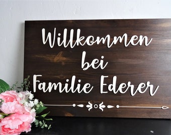 Geschenk zur Hochzeit , Hochzeitsgeschenk, Hochzeitsdeko, Willkommensschild, Holz, Hochzeitsschild,