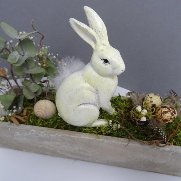 Osterdeko Osterhase Susi Tischdekoration Ostern Ostergesteck mit allerlei lieblichen Naturmaterialien