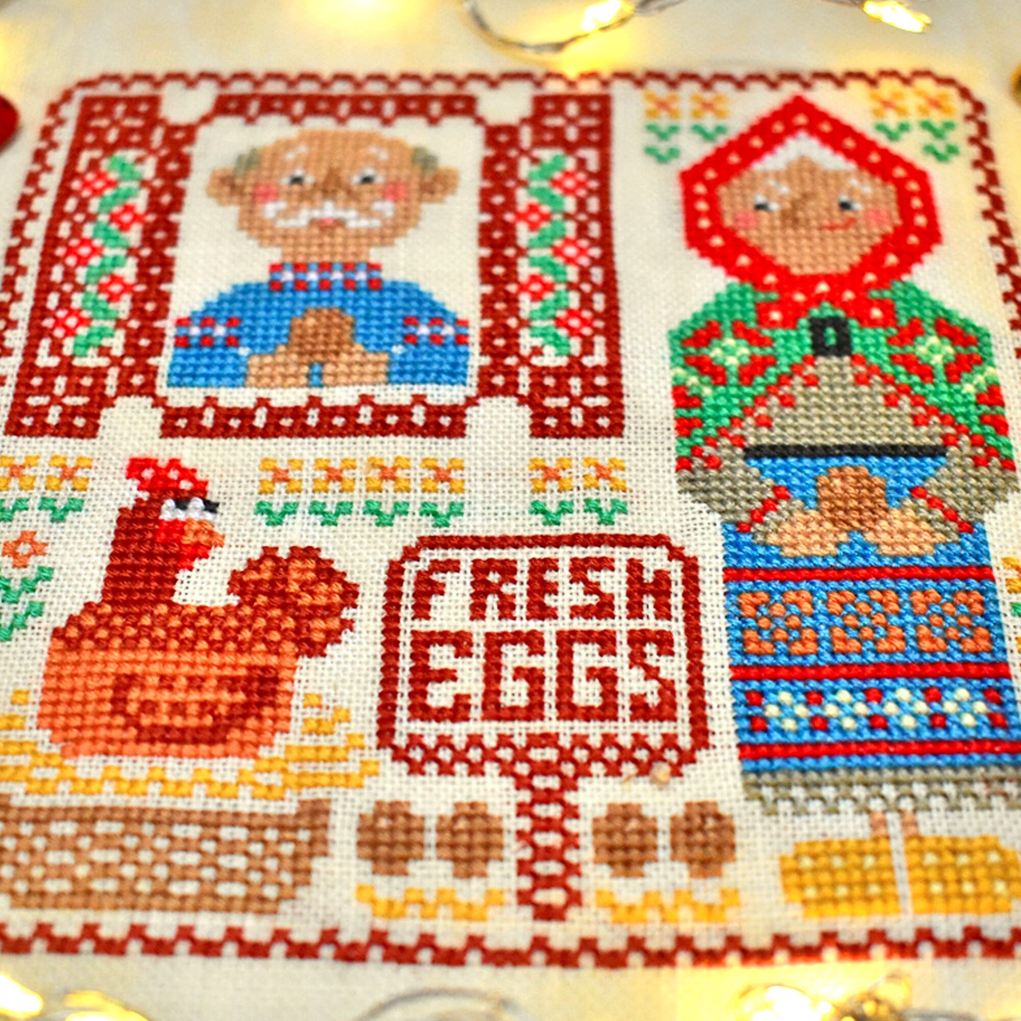 Easter Hen Cross Stitch Pattern PDF, Ukrainian Lady Decor by ...