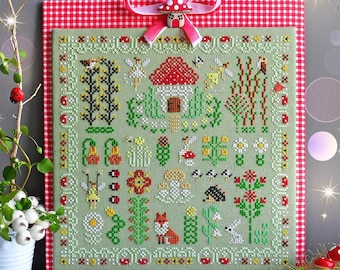 Summer Fairies Cross Stitch Pattern PDF, Woodland Garden sampler (PDF Pattern) / by StitchyPrincess Ukraine