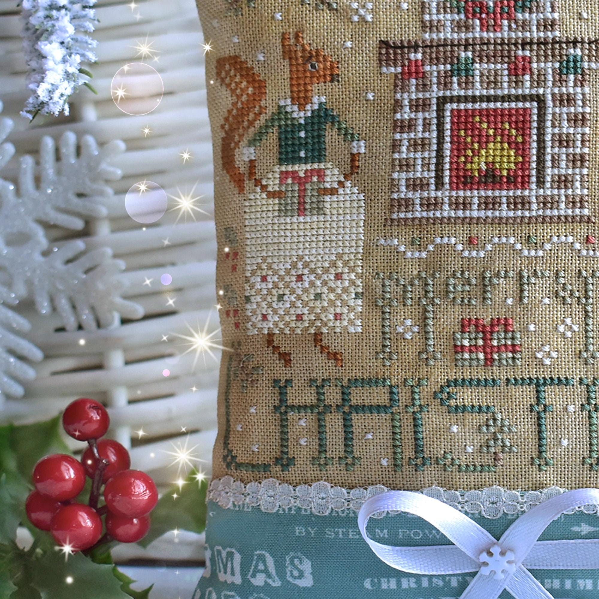 Christmas Squirrels Primitive Cross Stitch Pattern PDF / Winter ...