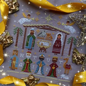 Kit Broderie Point De Croix Victoria Sampler – Heirloom Nativity #87 – Neuf
