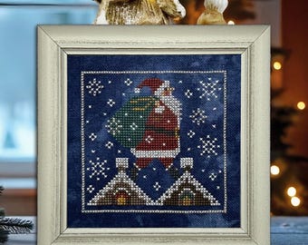 Papai Noel está chegando - Gráfico de ponto cruz de Natal em PDF / por StitchyPrincess Ucrânia