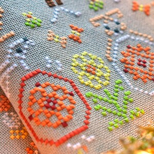 Easter Bunnies Cross Stitch Pattern PDF / Primitive Spring Sampler / by ...