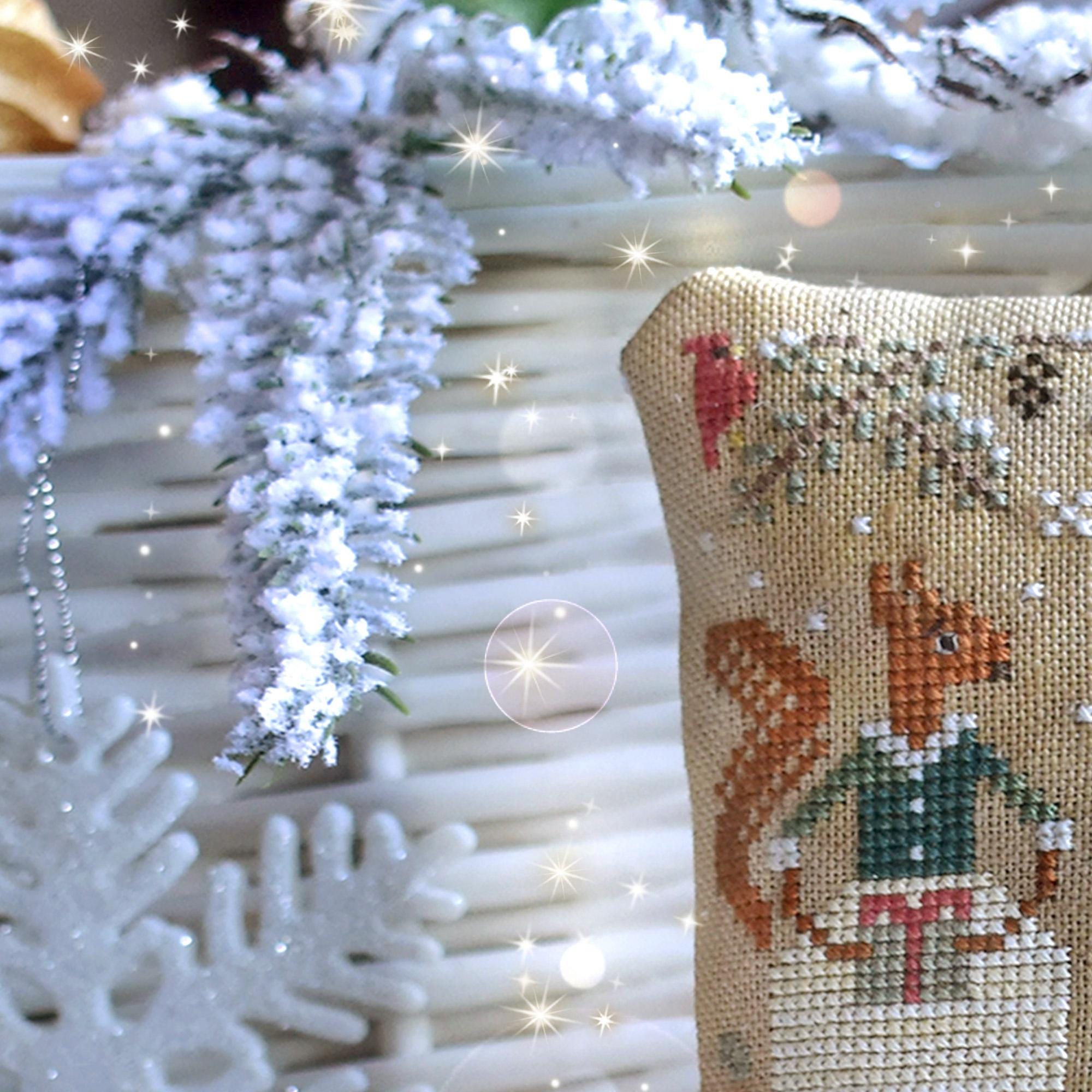 Christmas Squirrels Primitive Cross Stitch Pattern PDF / Winter ...