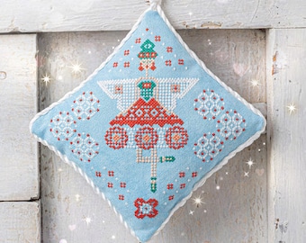 Garden Fairy Cross Stitch Pattern, Summer Floral (PDF Pattern)