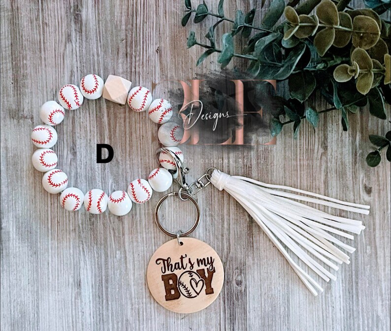 Personalized Sports Wristlets Engravedkey Ring Keychain Etsy