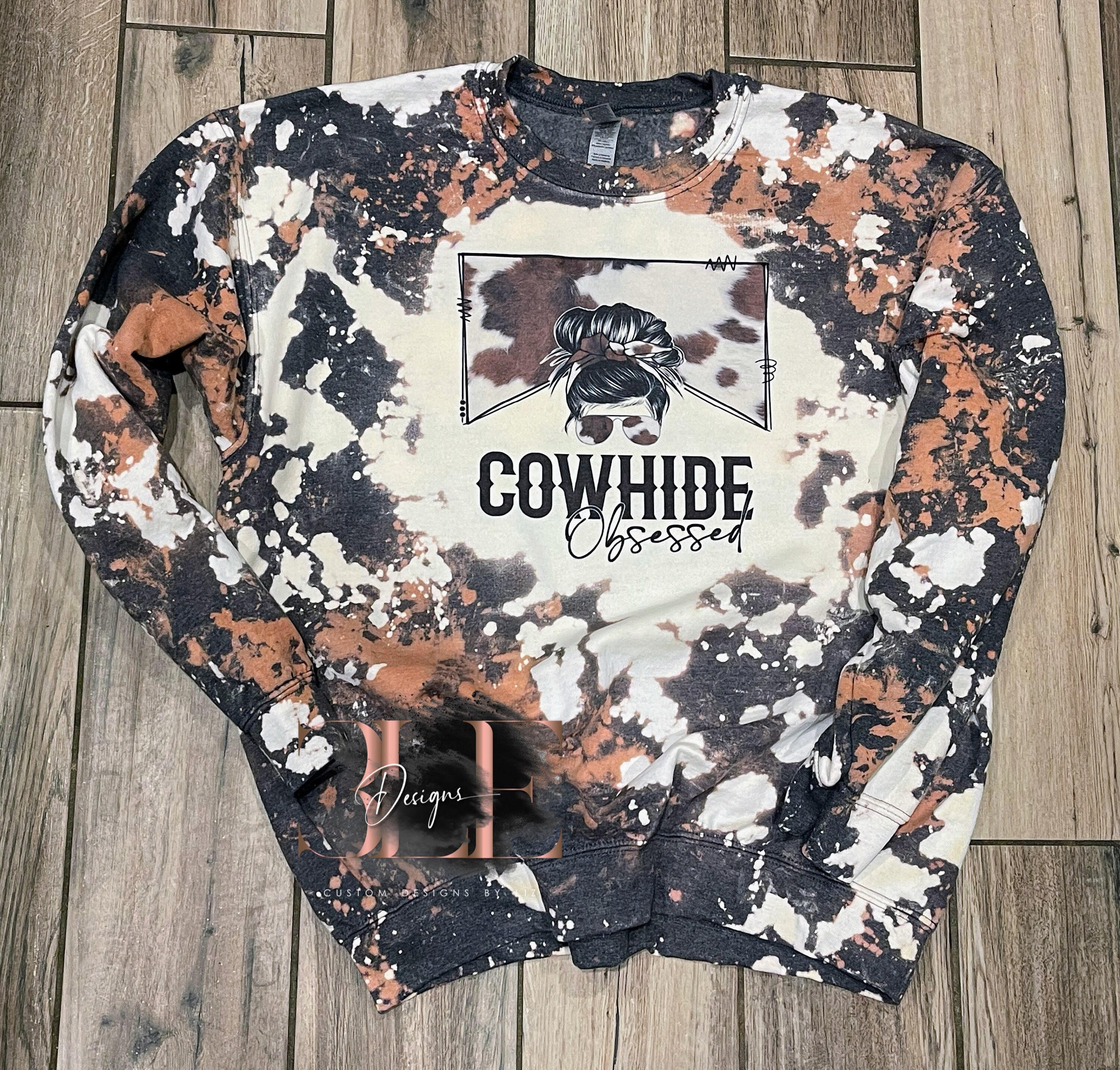 Cowhide Sweatshirt - Etsy
