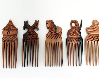 Ebony Afro Combs