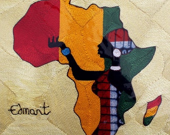 Frameable Thread Artwork: Mother Africa (Small)