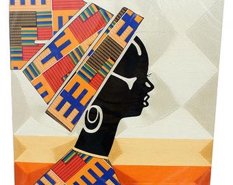 Frameable Thread Artwork: Akosua