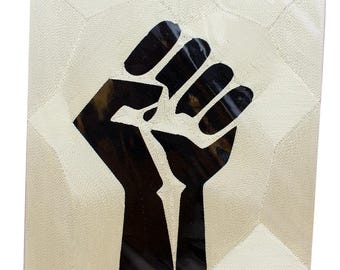 Frameable Thread Artwork: Power to the People
