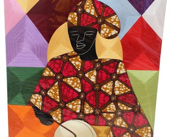 Frameable Thread Artwork: Drummer Boy