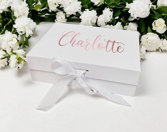Personalized Bridesmaid Proposal Magnetic Box, Bridesmaid Empty Box, Custom Gift Box, Bridal Party Box, wedding gift box