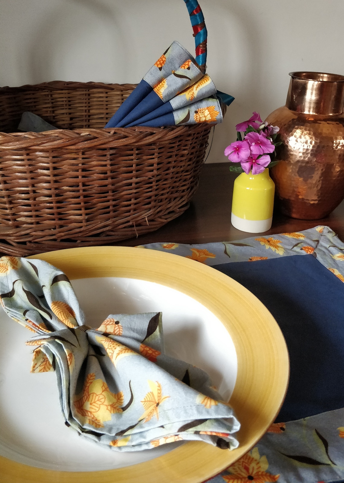 Placemat Sets Cotton Canvas Placemat sets Housewarming Gift Etsy