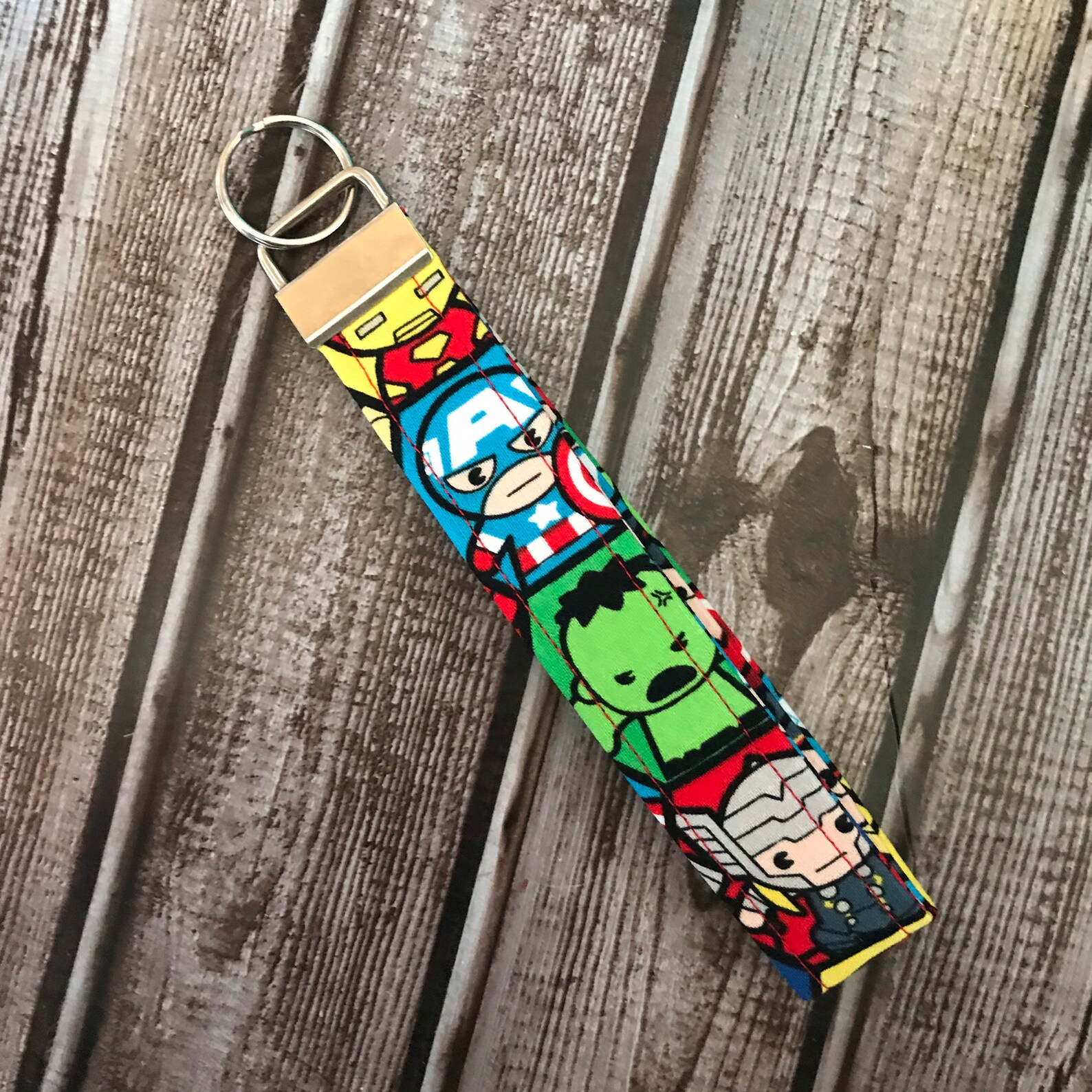Marvel Keychain Marvel Keychain Wristlet Etsy