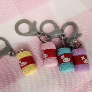 Yarn Crochet Markers/ Tiny yarns Stitch Markers/ Knitting and Crochet Accessories/ Set of 2!