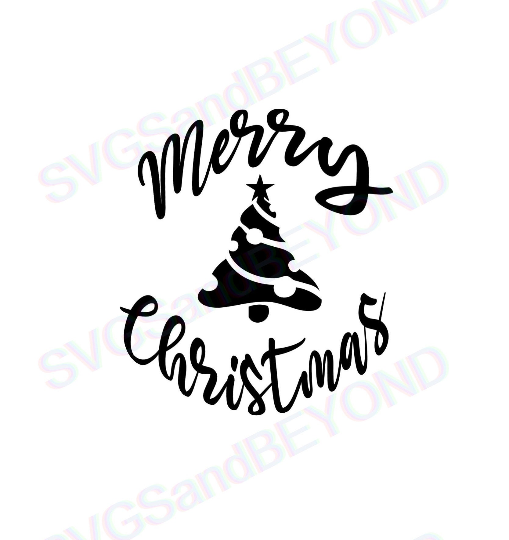 Merry Christmas SVG Circle christmas sign SVG-JPEG-Png files. | Etsy