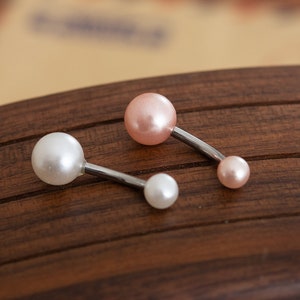 Belly Ring, Belly Button Ring, Body Jewelry, Belly Ring, Best Gift For Her, Pearl  belly ring.